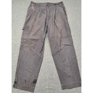 Bugle Boy Mens‎ Vintage Cargo Pants Charcoal Gray Distressed Cotton 34x26.5